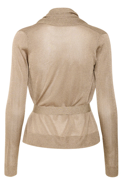In Wear Thani Glitter Cardigan, Dull Gold