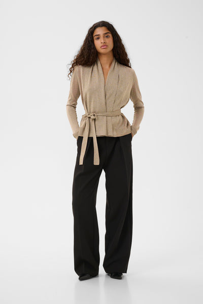 In Wear Thani Glitter Cardigan, Dull Gold