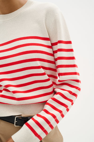 In Wear Wallis Long Sleeved Knitwear, Red Stripe