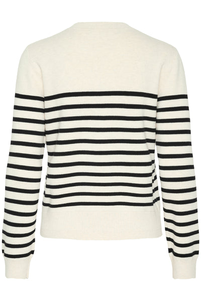 In Wear Wallis Long Sleeved Knitwear, Black Stripe