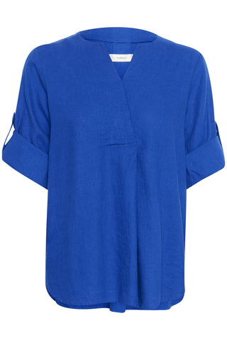 In Wear Rimone Blouse, Greek Blue