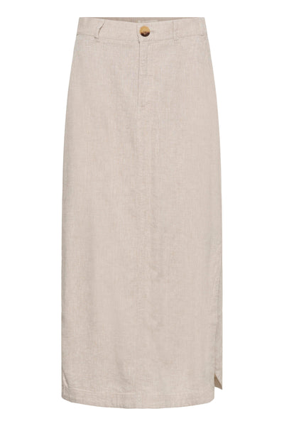 In Wear Rimone Linen Blend Skirt, Ecru