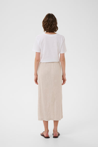 In Wear Rimone Linen Blend Skirt, Ecru