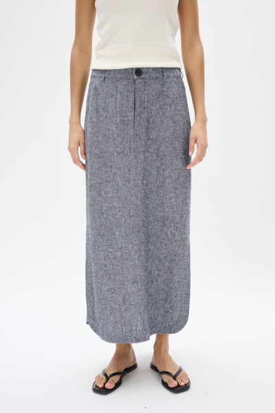 In Wear Rimone Skirt, Blue Melange