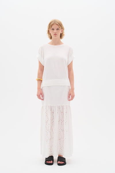 In Wear Yas Round Neck Knitted Top, Pure White