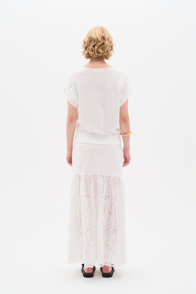 In Wear Yas Round Neck Knitted Top, Pure White