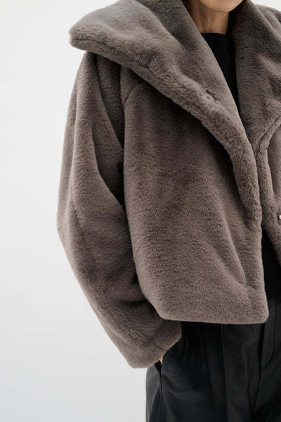In Wear Yobo Teddy Jacket, Sandy Grey