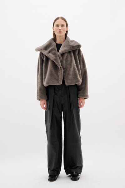 In Wear Yobo Teddy Jacket, Sandy Grey