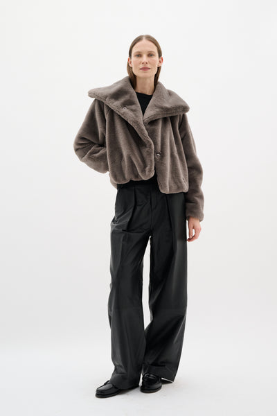 In Wear Yobo Teddy Jacket, Sandy Grey