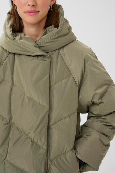 In Wear Yaz Puffa Coat, Ivy Green