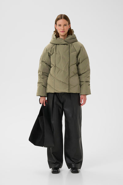 In Wear Yaz Puffa Coat, Ivy Green
