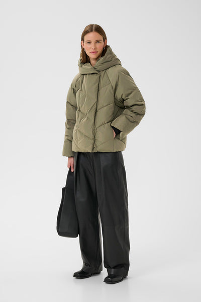 In Wear Yaz Puffa Coat, Ivy Green