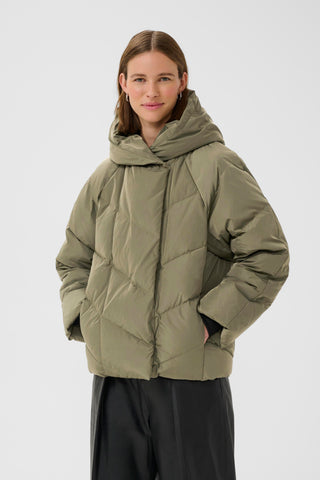 In Wear Yaz Puffa Coat, Ivy Green