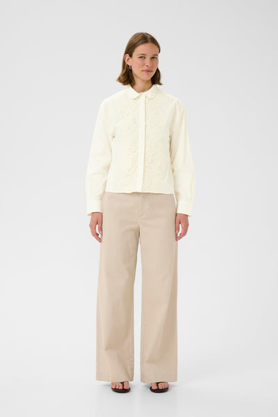 In Wear Aimee Cropped Shirt, Whisper White