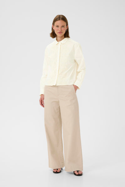 In Wear Aimee Cropped Shirt, Whisper White