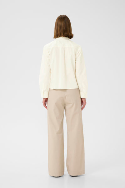 In Wear Aimee Cropped Shirt, Whisper White