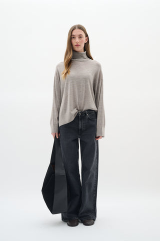 In Wear Gito Turtleneck Pullover, Sandy Grey Melange