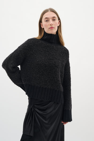 In Wear Guo High Neck Pullover, Black