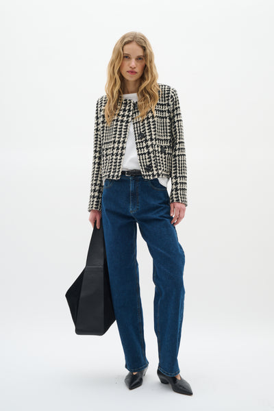 In Wear Brya Hounds Tooth Jacket, Black and White