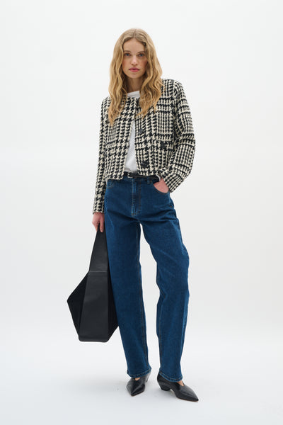 In Wear Brya Hounds Tooth Jacket, Black and White