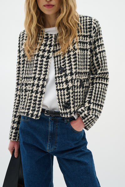 In Wear Brya Hounds Tooth Jacket, Black and White