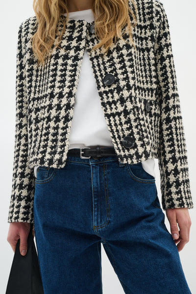 In Wear Brya Hounds Tooth Jacket, Black and White