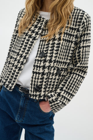 In Wear Brya Hounds Tooth Jacket, Black and White