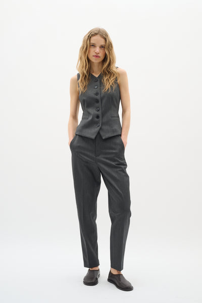 In Wear Brunilda Tapered Trouser, Dark Grey Melange