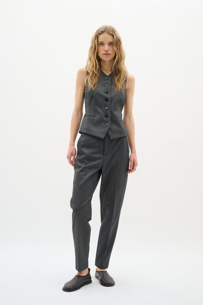 In Wear Brunilda Tapered Trouser, Dark Grey Melange