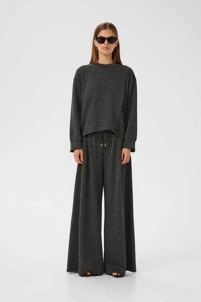 In Wear Gida Melange Vincent Sweatshirt, Dark Grey Melange