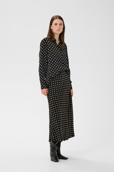 In Wear Zeema Skirt, Black/Cream Dot