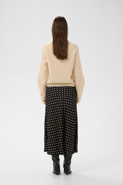 In Wear Zeema Skirt, Black/Cream Dot