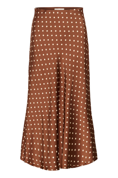 In Wear Zoll Skirt, Spicy Brown/Cream Dot