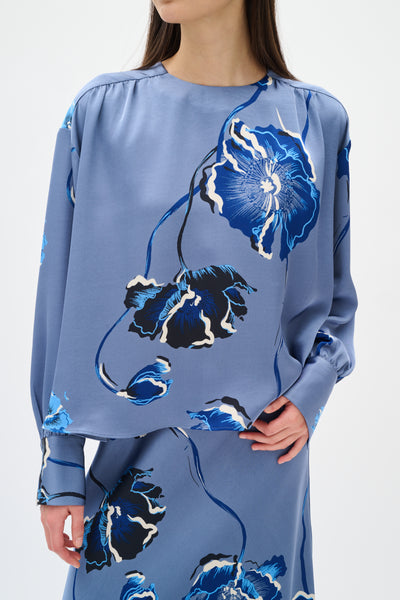 In Wear Dawn Blouse, Wild Wind/Poppy Rose