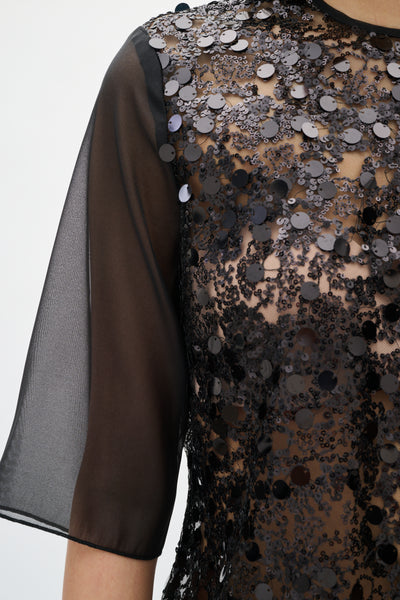 In Wear Davina Sequined Blouse, Black