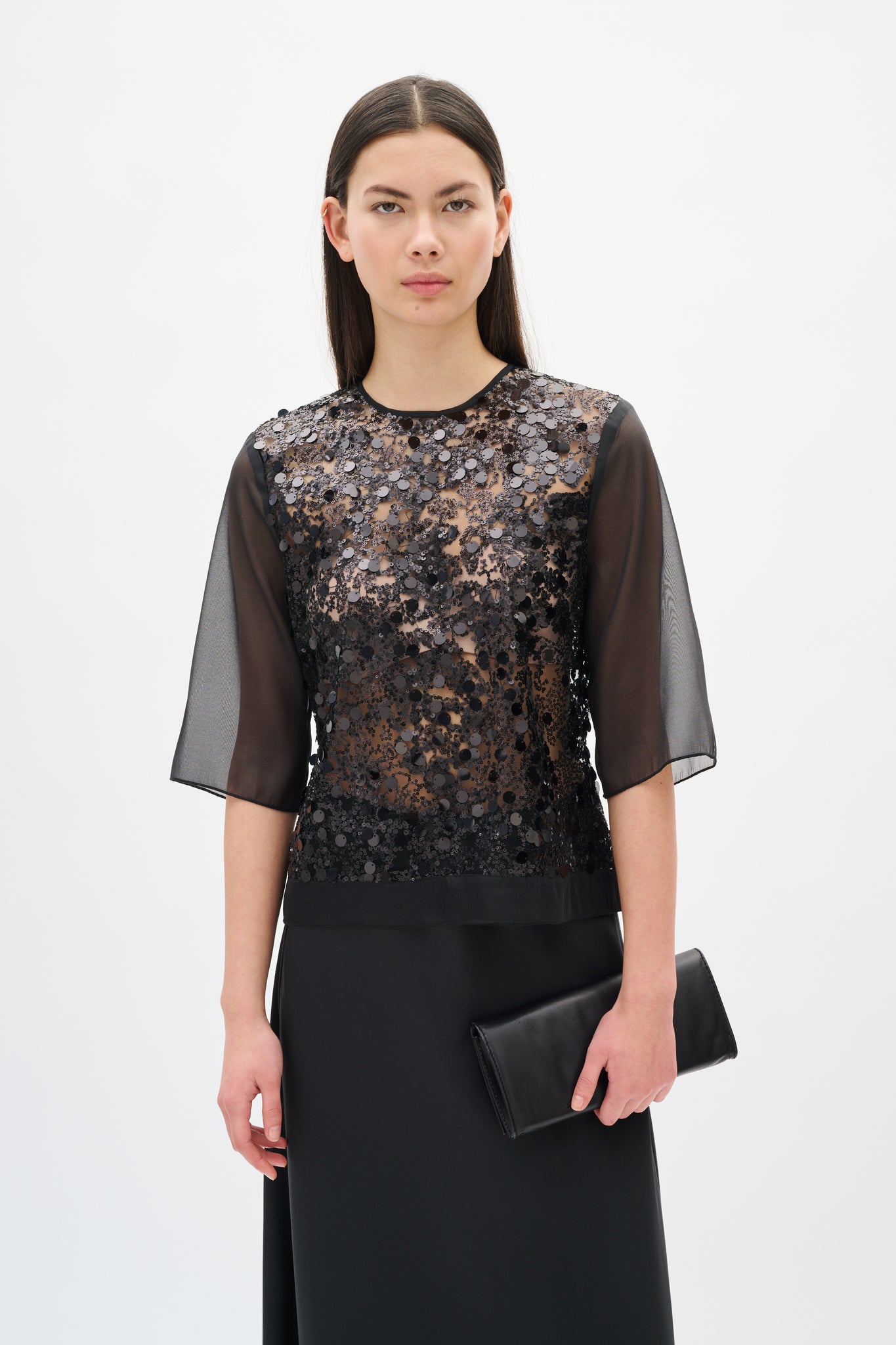 In Wear Davina Sequined Blouse, Black