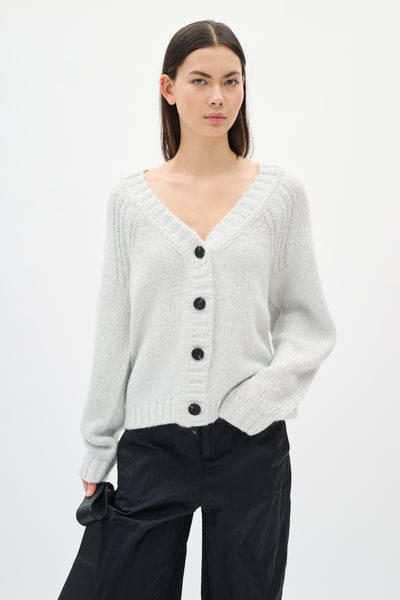In Wear Troa Cardigan, Whisper White (Silvery Grey)