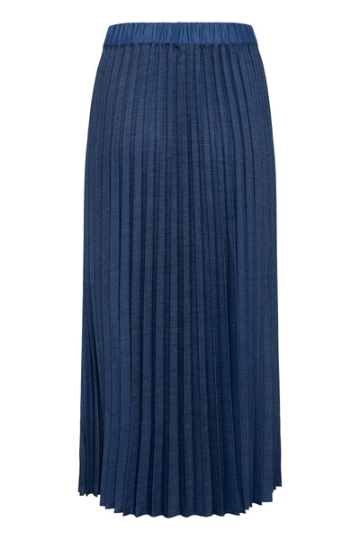 In Wear Cherrie Pleated Skirt, Dark Denim