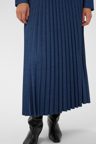 In Wear Cherrie Pleated Skirt, Dark Denim