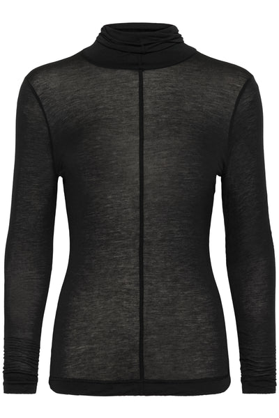 In Wear Tyler Rollneck Top, Black
