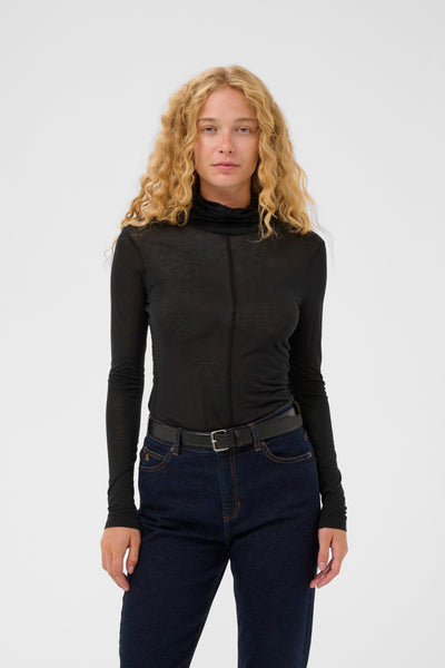 In Wear Tyler Rollneck Top, Black