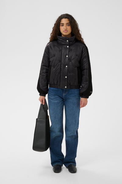 In Wear Genoa Bomber Jacket, Black - Flax In Bloom