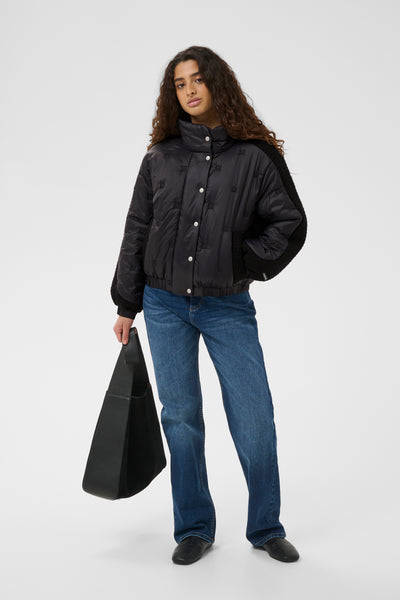 In Wear Genoa Bomber Jacket, Black - Flax In Bloom