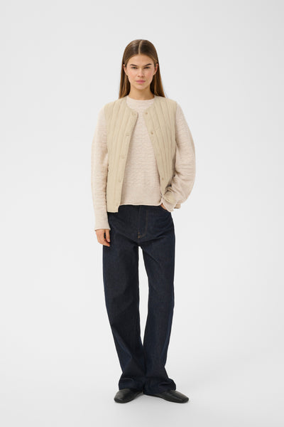 In Wear Glyn Waistcoat, Sandstone - Flax In Bloom