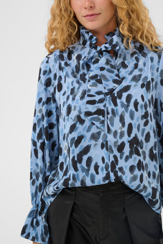 In Wear Gracie Blouse, Blue Painted Dots