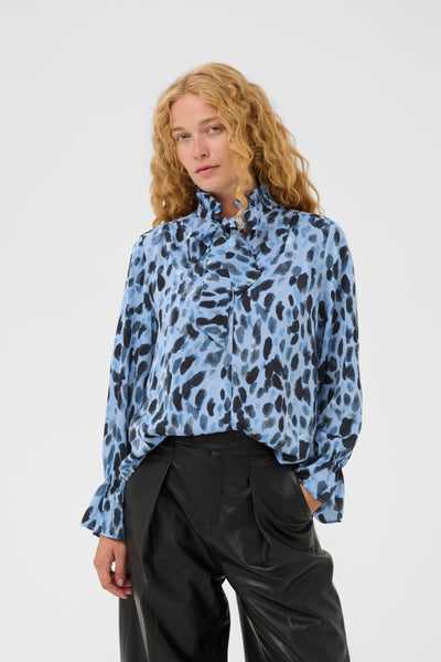 In Wear Gracie Blouse, Blue Painted Dots