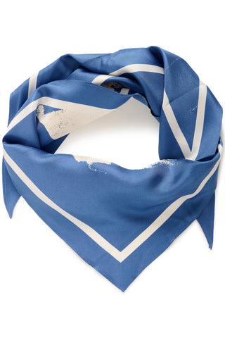 In Wear Rafiq Triangle Silk Scarf, Blue Wall Paint