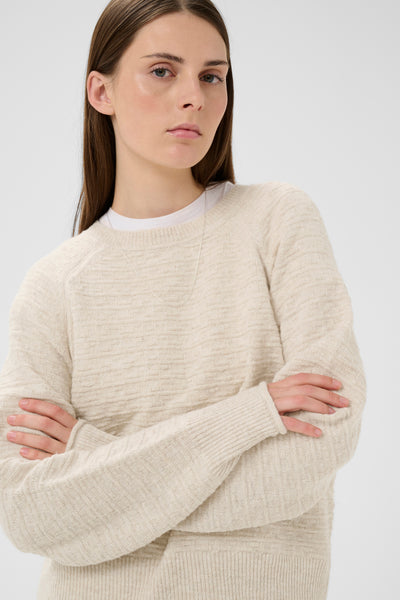 In Wear Mabel Knitwear, Ecru - Flax In Bloom