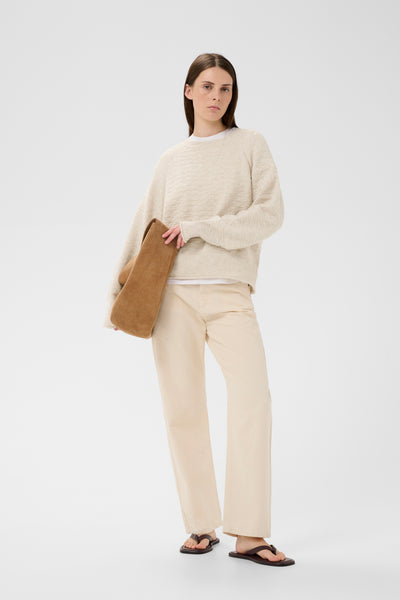 In Wear Mabel Knitwear, Ecru - Flax In Bloom
