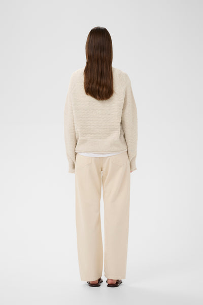 In Wear Mabel Knitwear, Ecru - Flax In Bloom